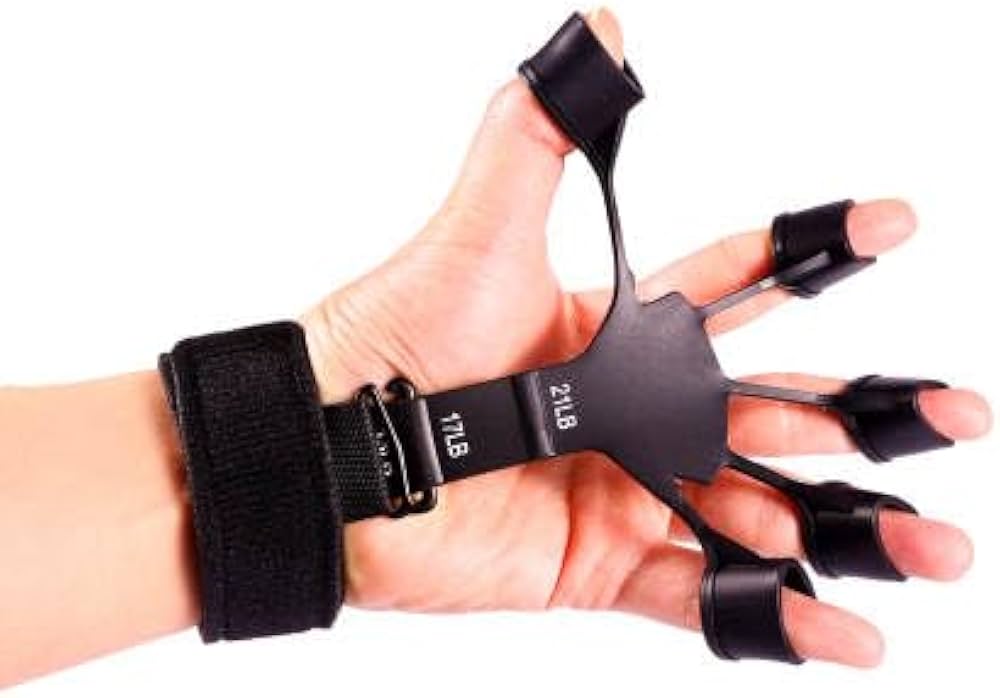 2PCS Adjustable Finger & Hand Grip Strengthener – Black & Grey