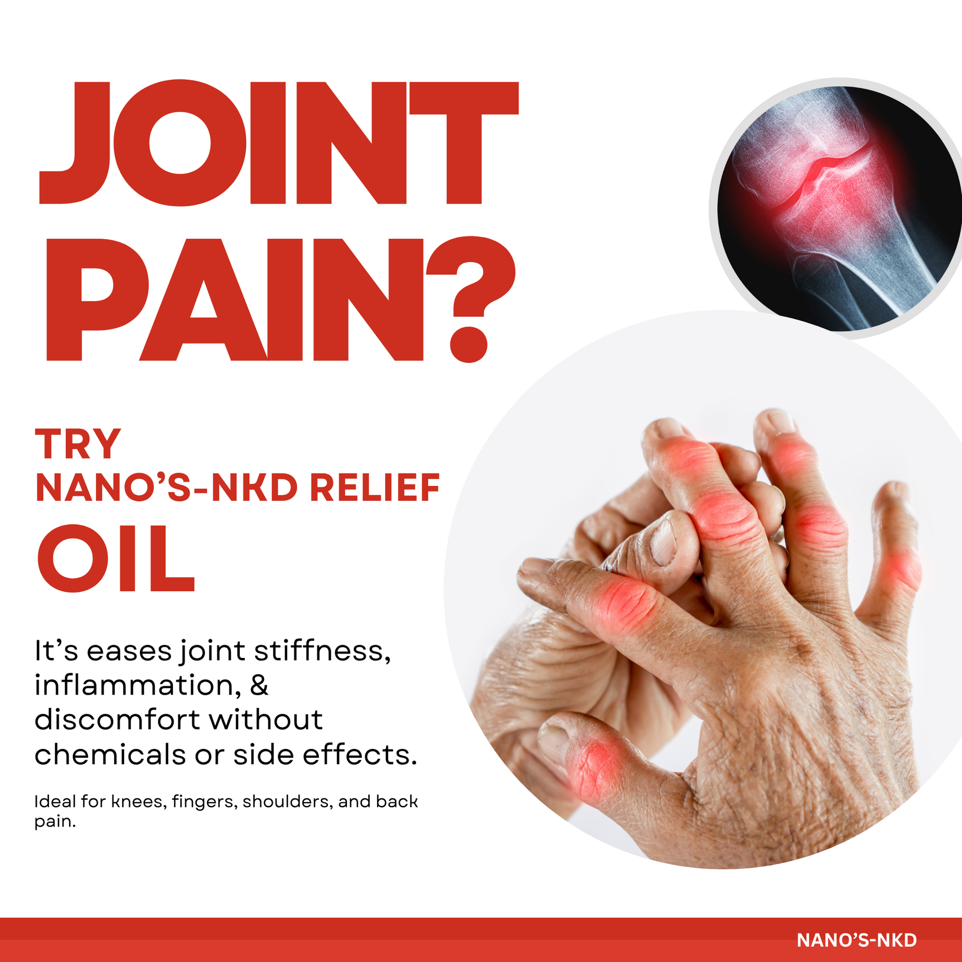 Fast Pain Relief Oil for Arthritis & Joint Pain – 100% Natural (made in USA)