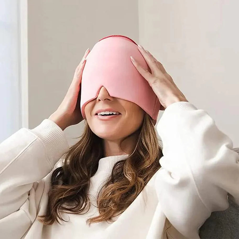 360° Gel Migraine Relief Cap – Reusable Cold Therapy Hat for Headaches and Stress
